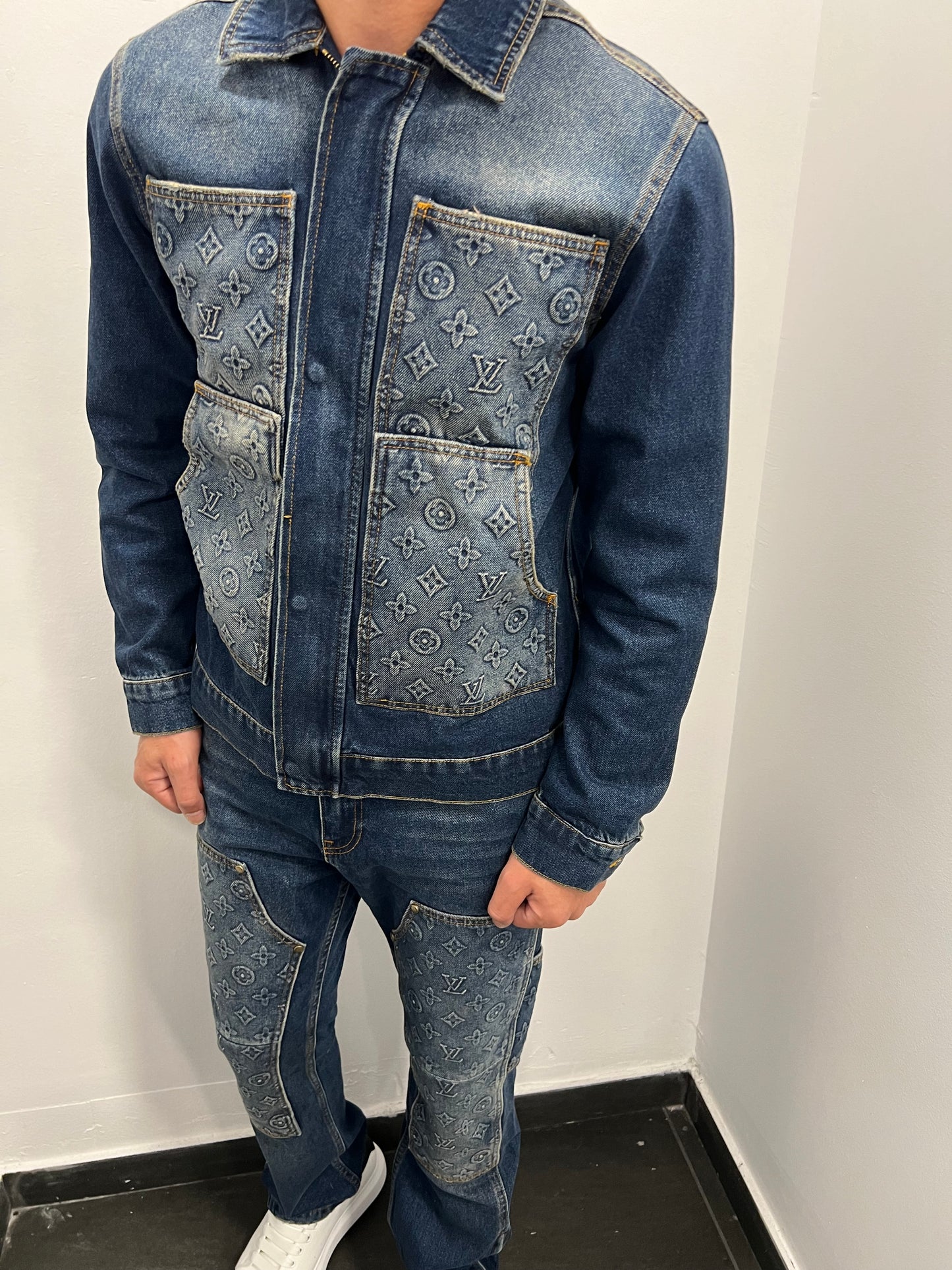 Lv Denim Carpenter Set