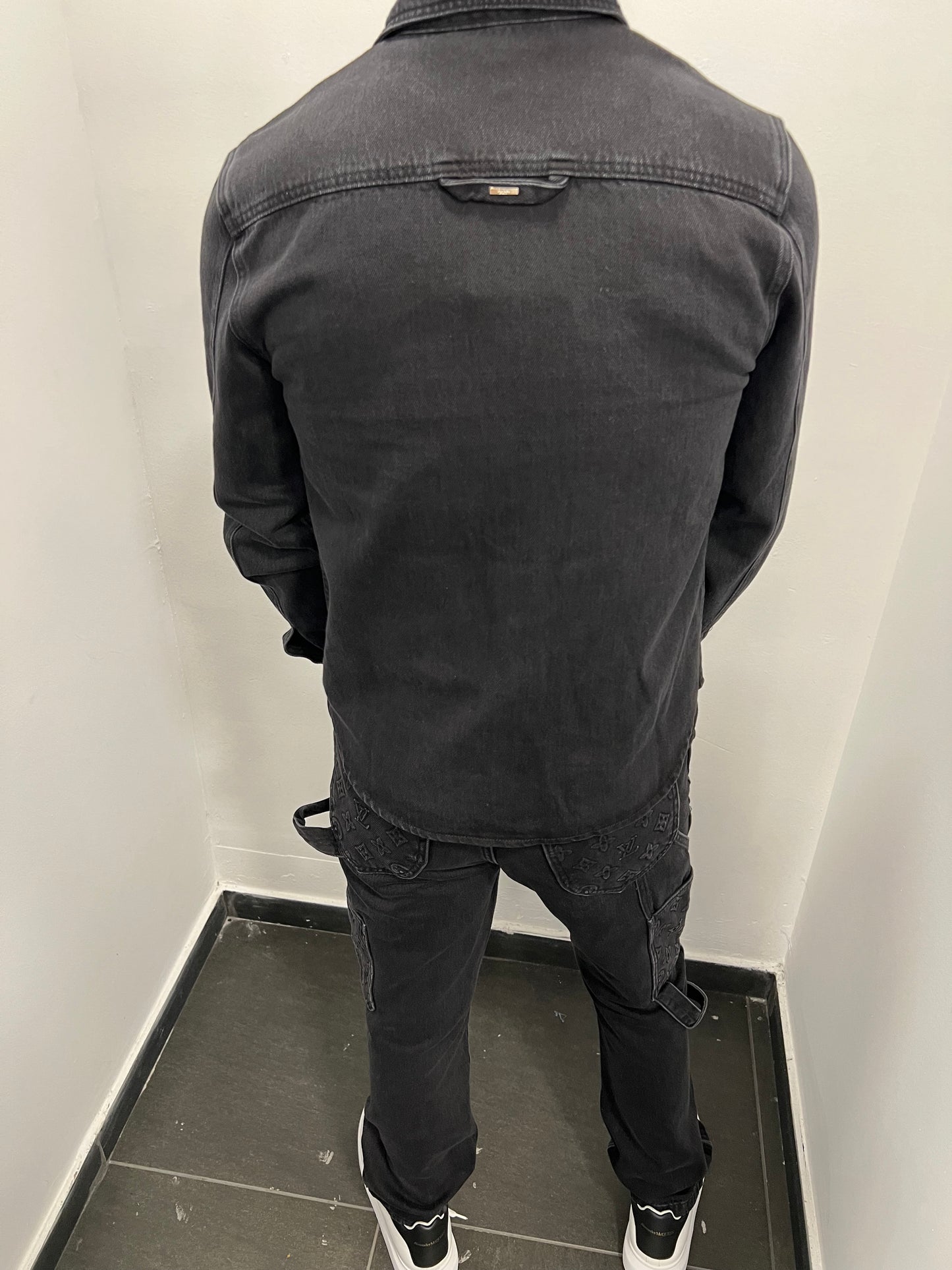 Lv Denim Carpenter Black Set