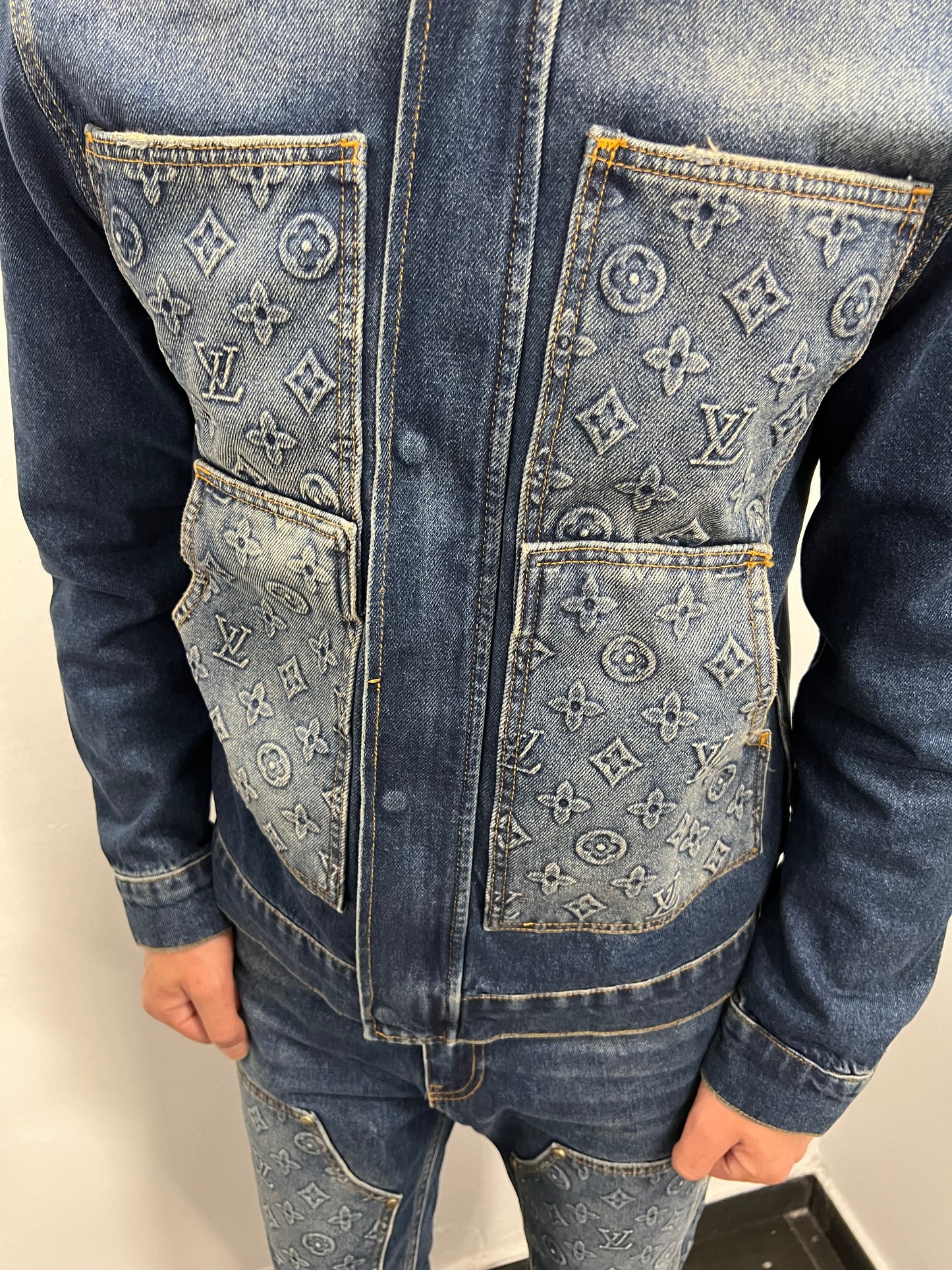 Lv Denim Carpenter Set