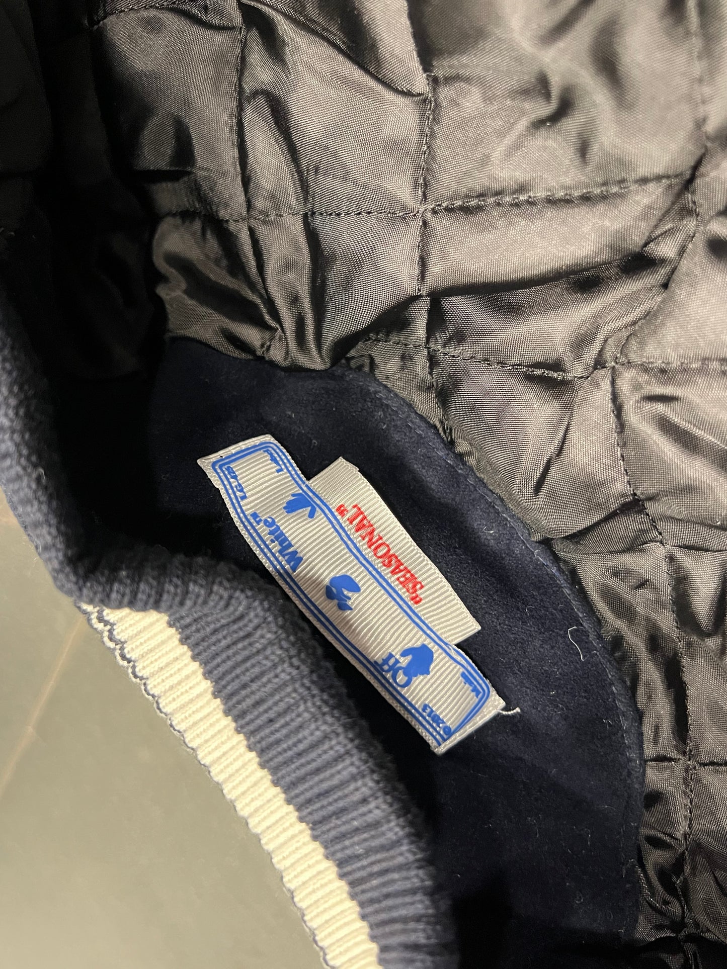 Off White Blue Varsity Jacket