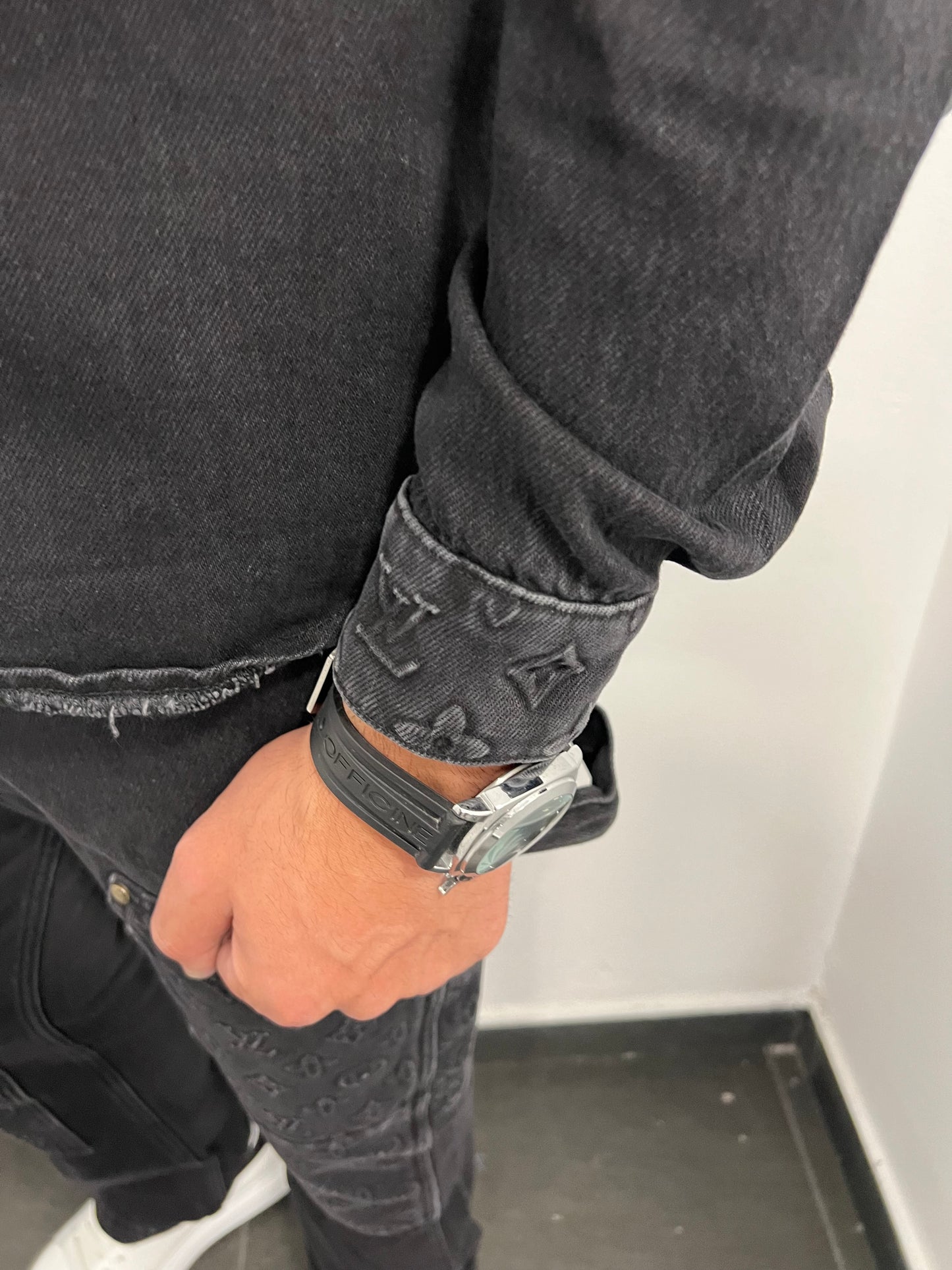 Lv Denim Carpenter Black Set