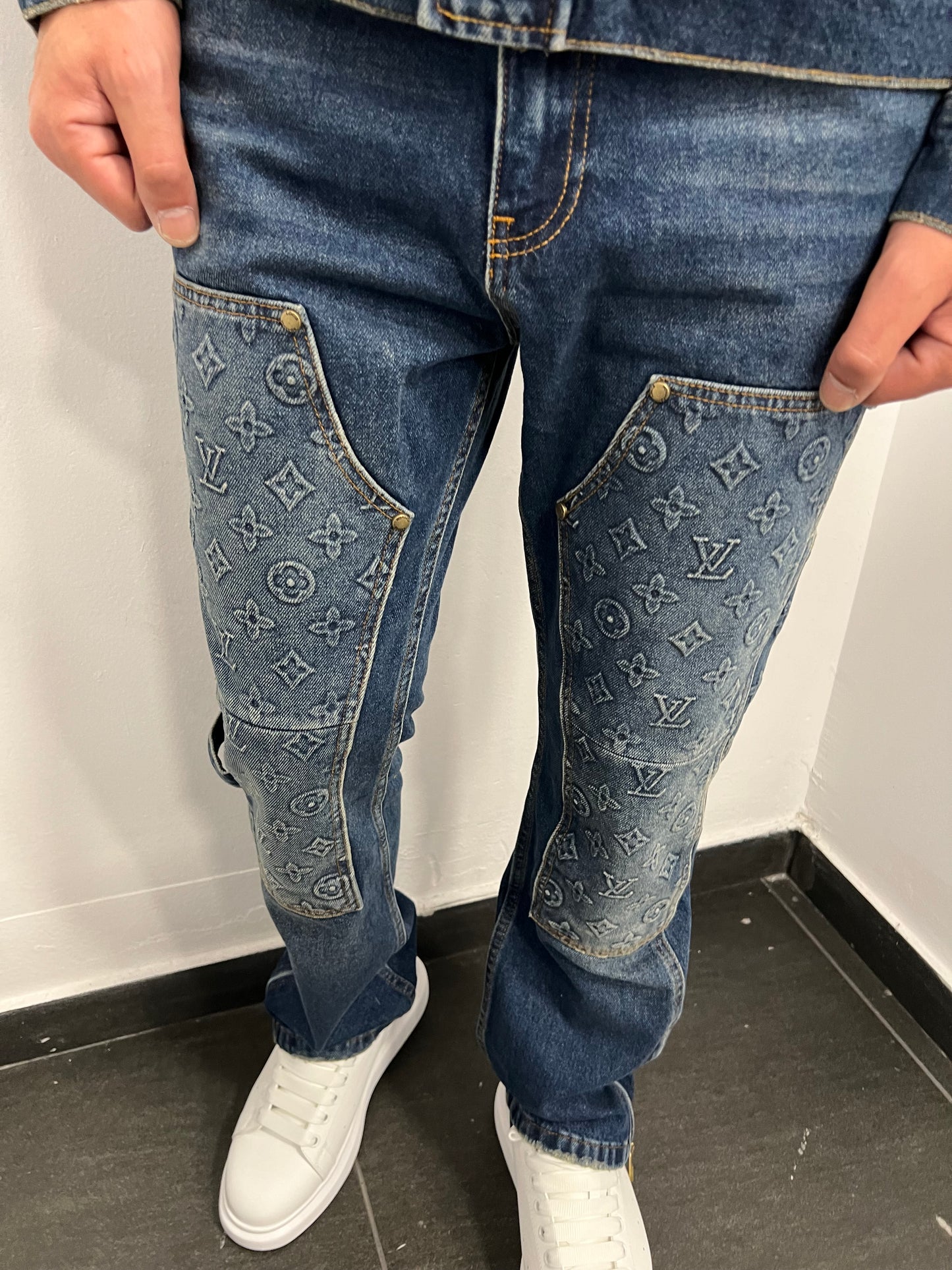 Lv Denim Carpenter Set