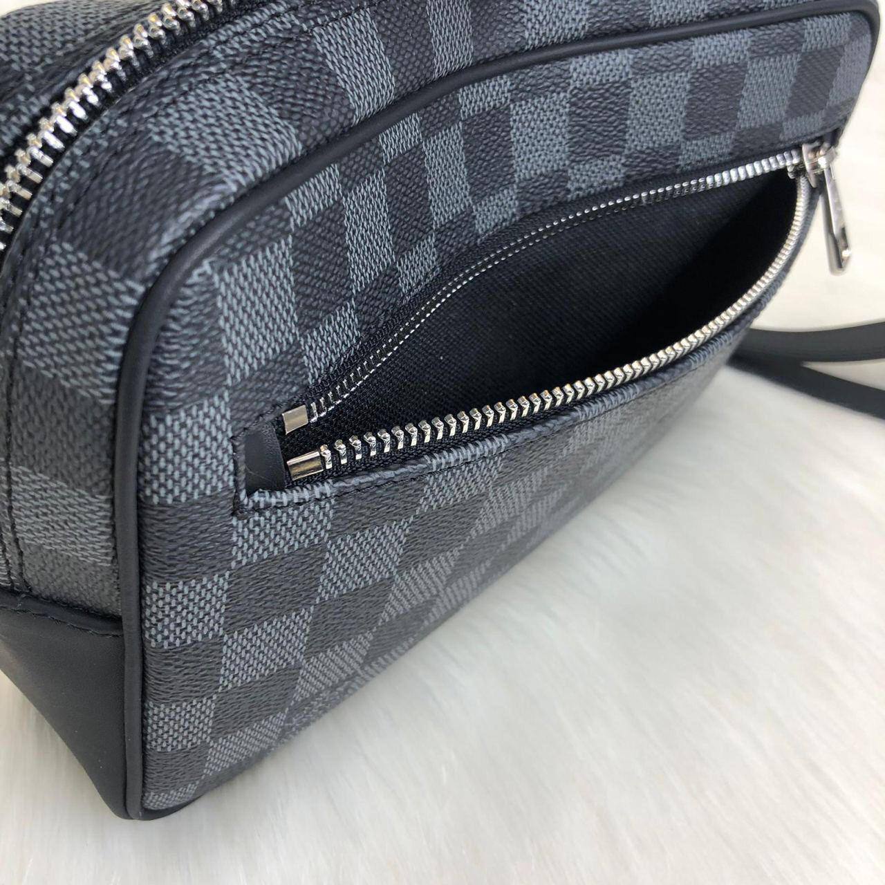 Lv Kasai Clutch Graphite Damier