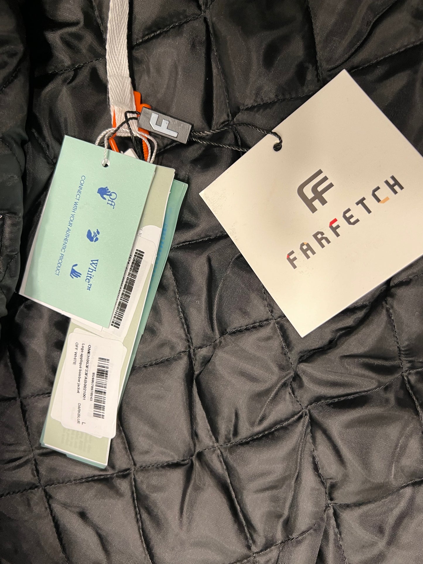 Off White Blue Varsity Jacket