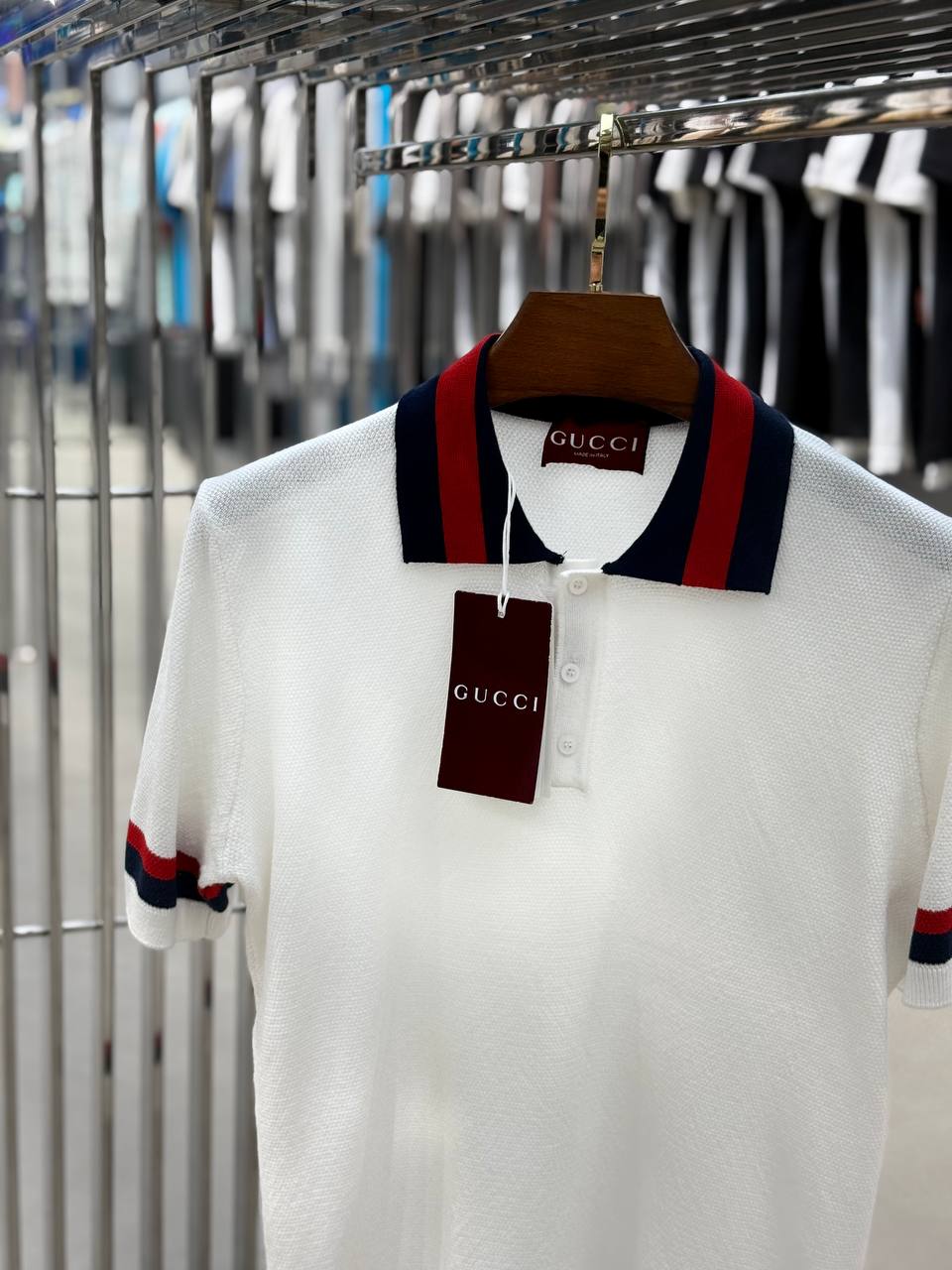 GG Polo Woven White T-shirt