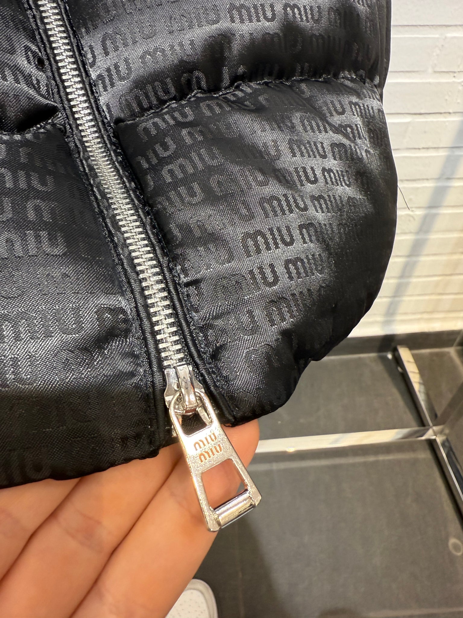 Miu Miu Black Short Puffer