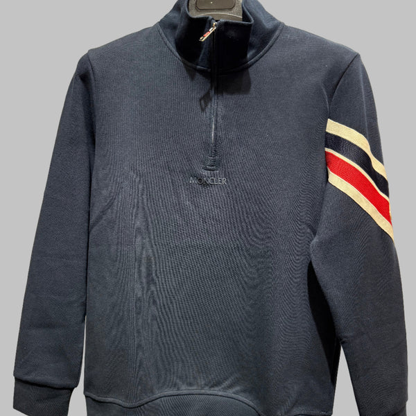Moncler Half-Zip Sweatshirt Blue