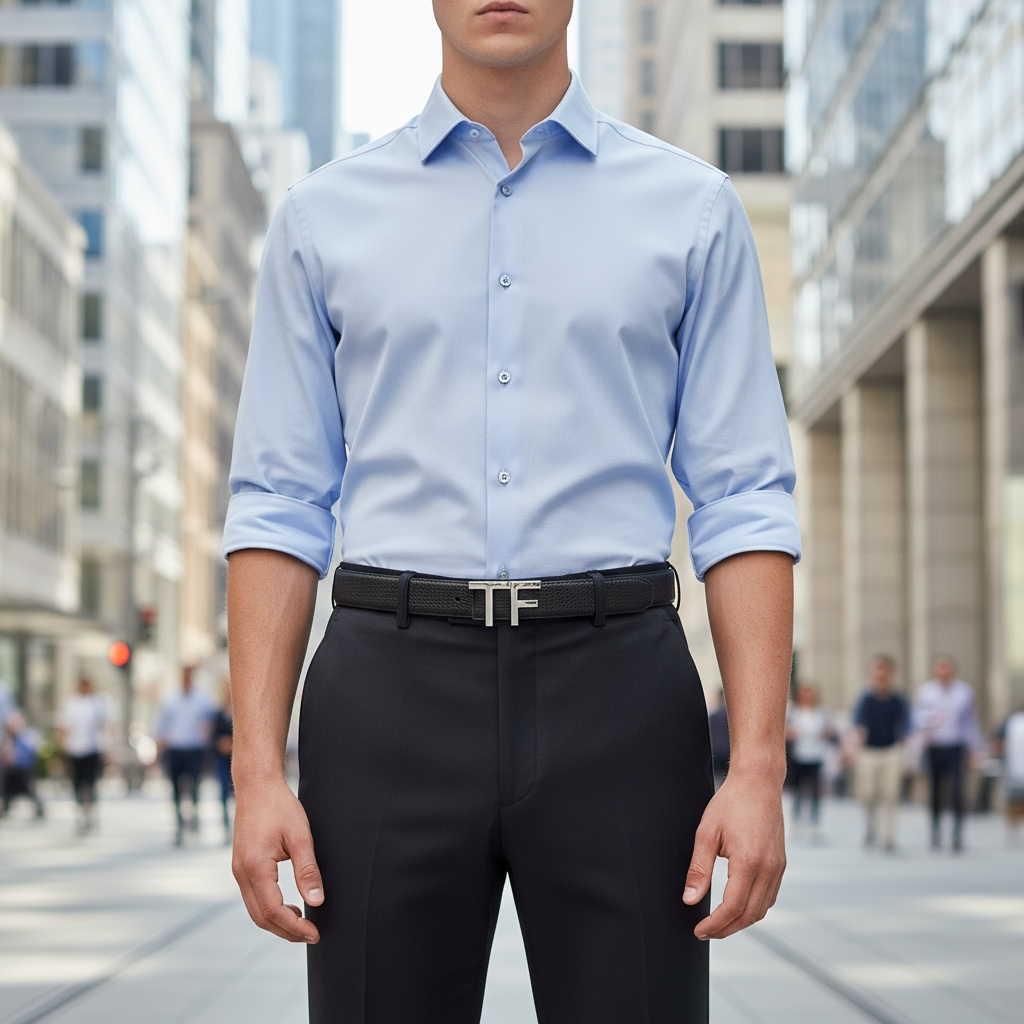 Tom Ford Black/Silver Belt