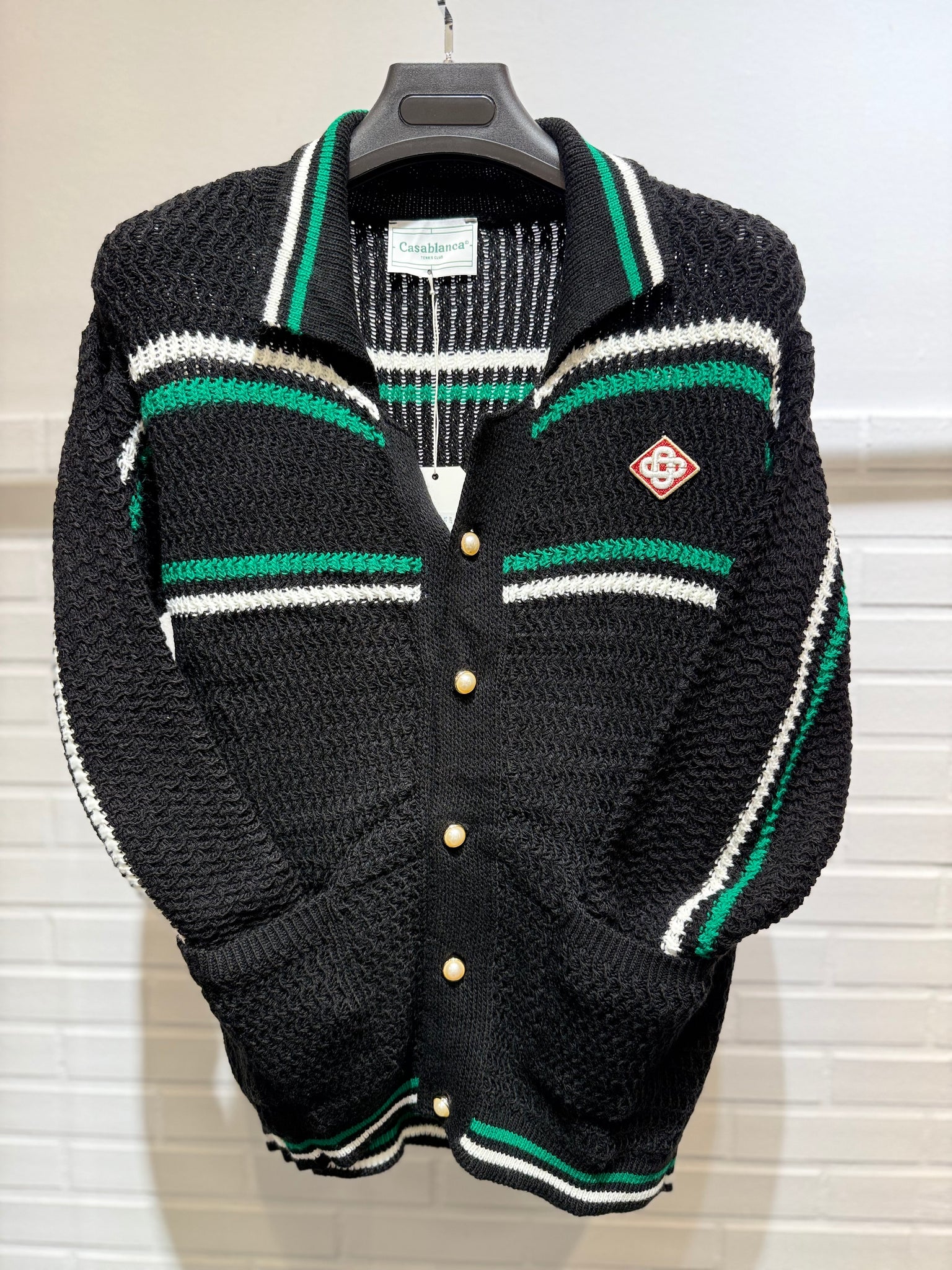 Casablanca Black Buttoned Knitwear