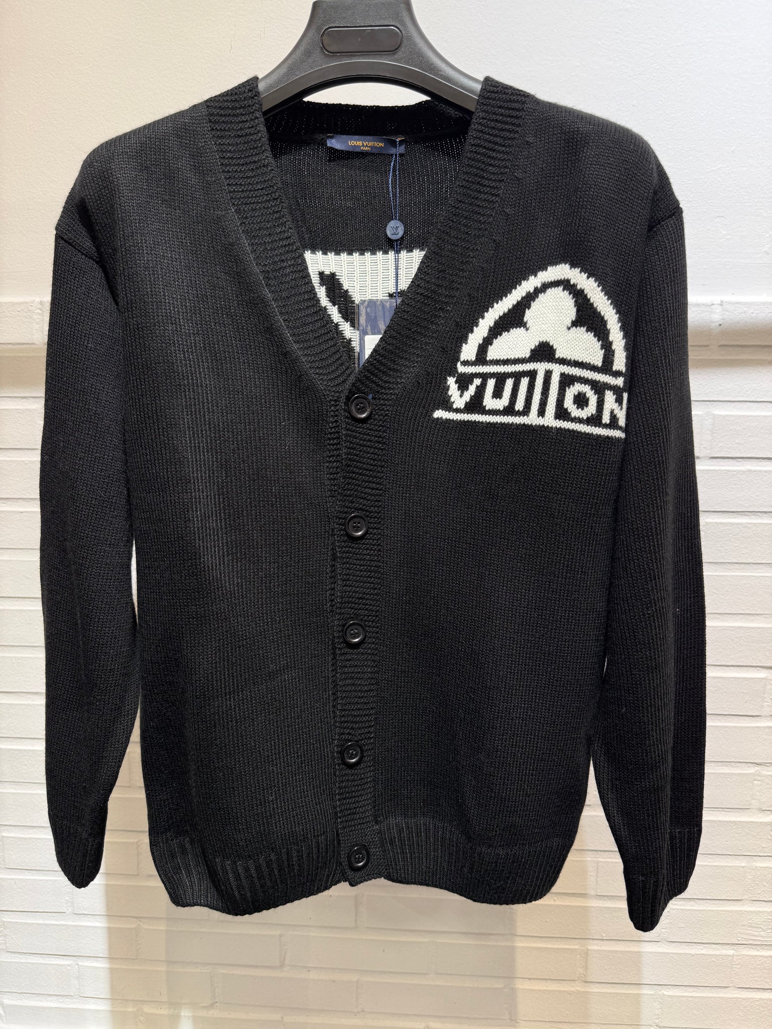 Lv Black Buttoned Knitwear
