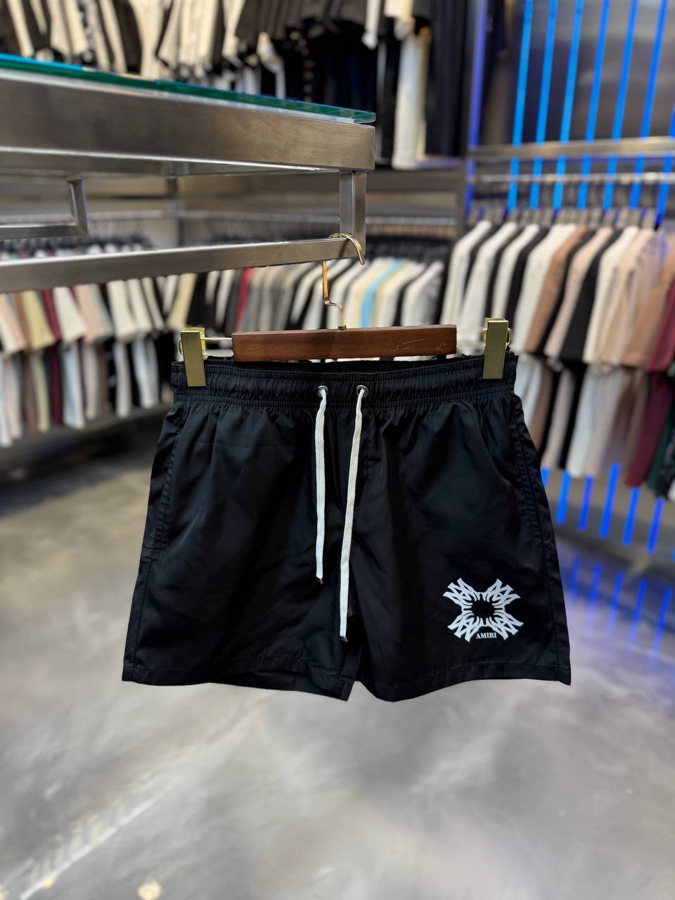Amiri Logo Swim Shorts Black SKU-1