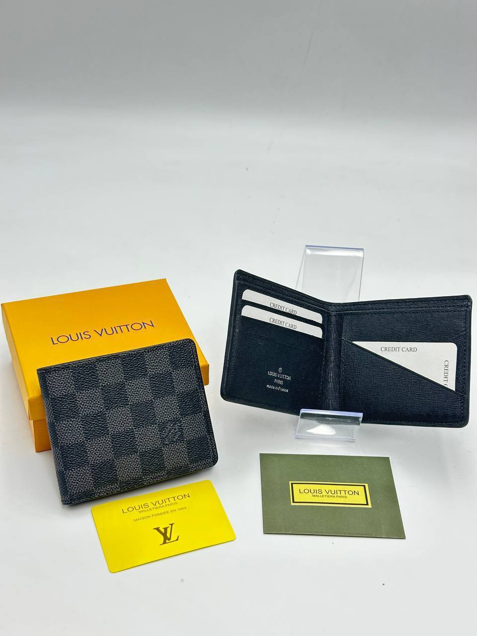 Lv Graphite Damier Classic Wallet