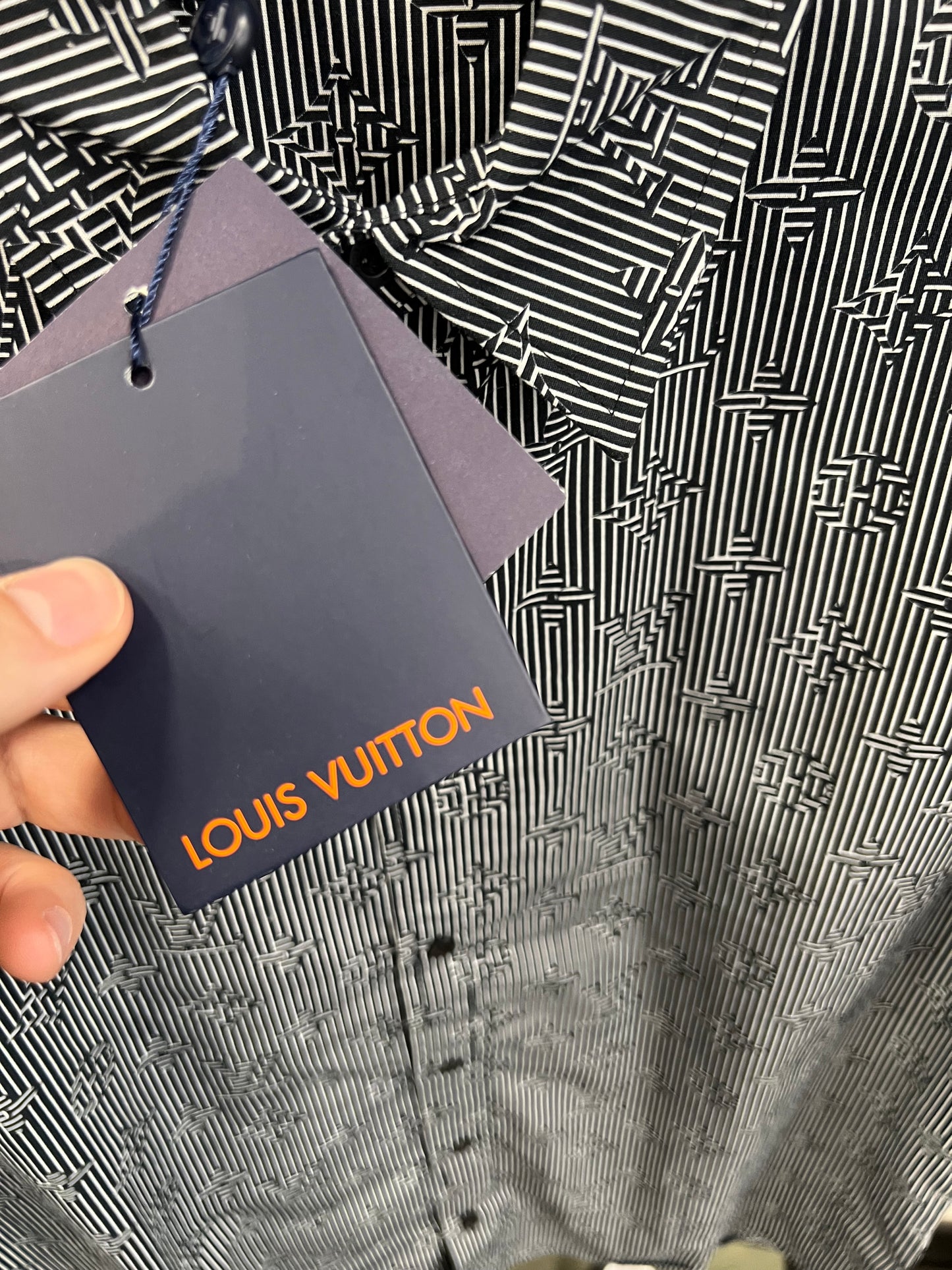 Lv Shirt Black Monogram