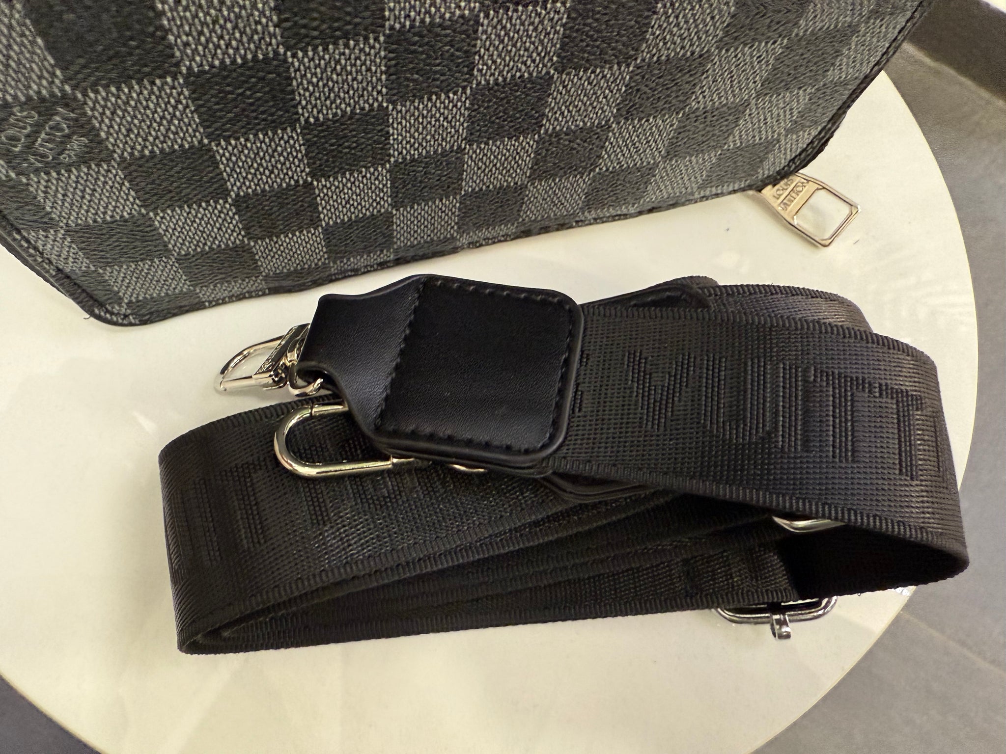 Lv Alpha Grey Damier Wearable Wallet