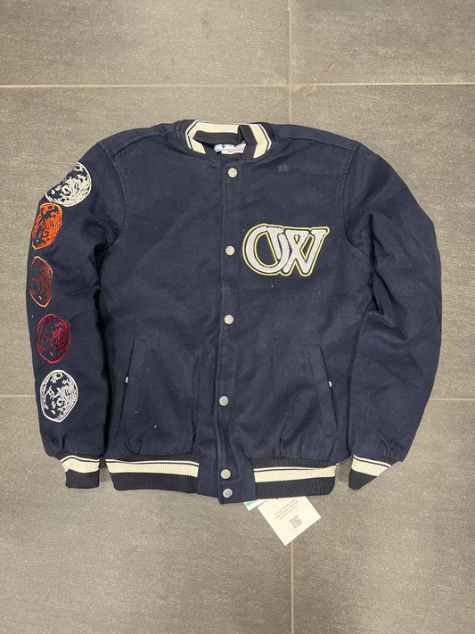Off White Blue Varsity Jacket