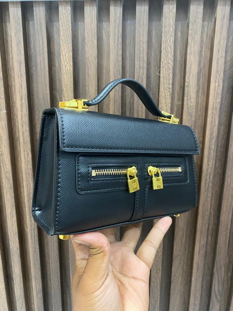 Hermes Mini Cross Body Bag Black