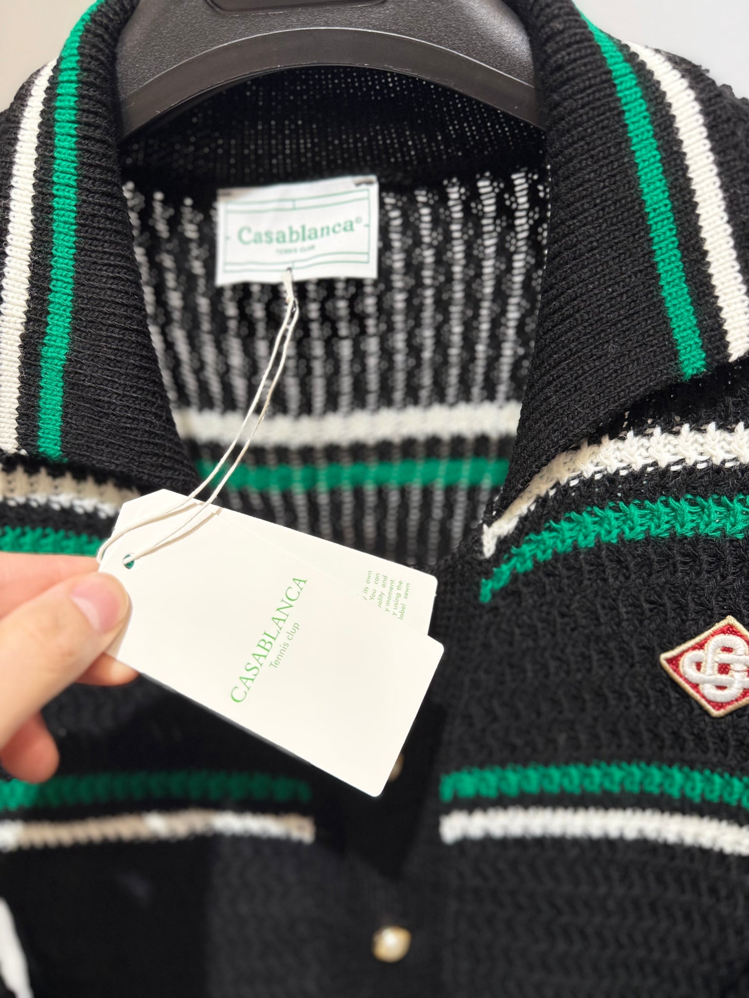 Casablanca Black Buttoned Knitwear