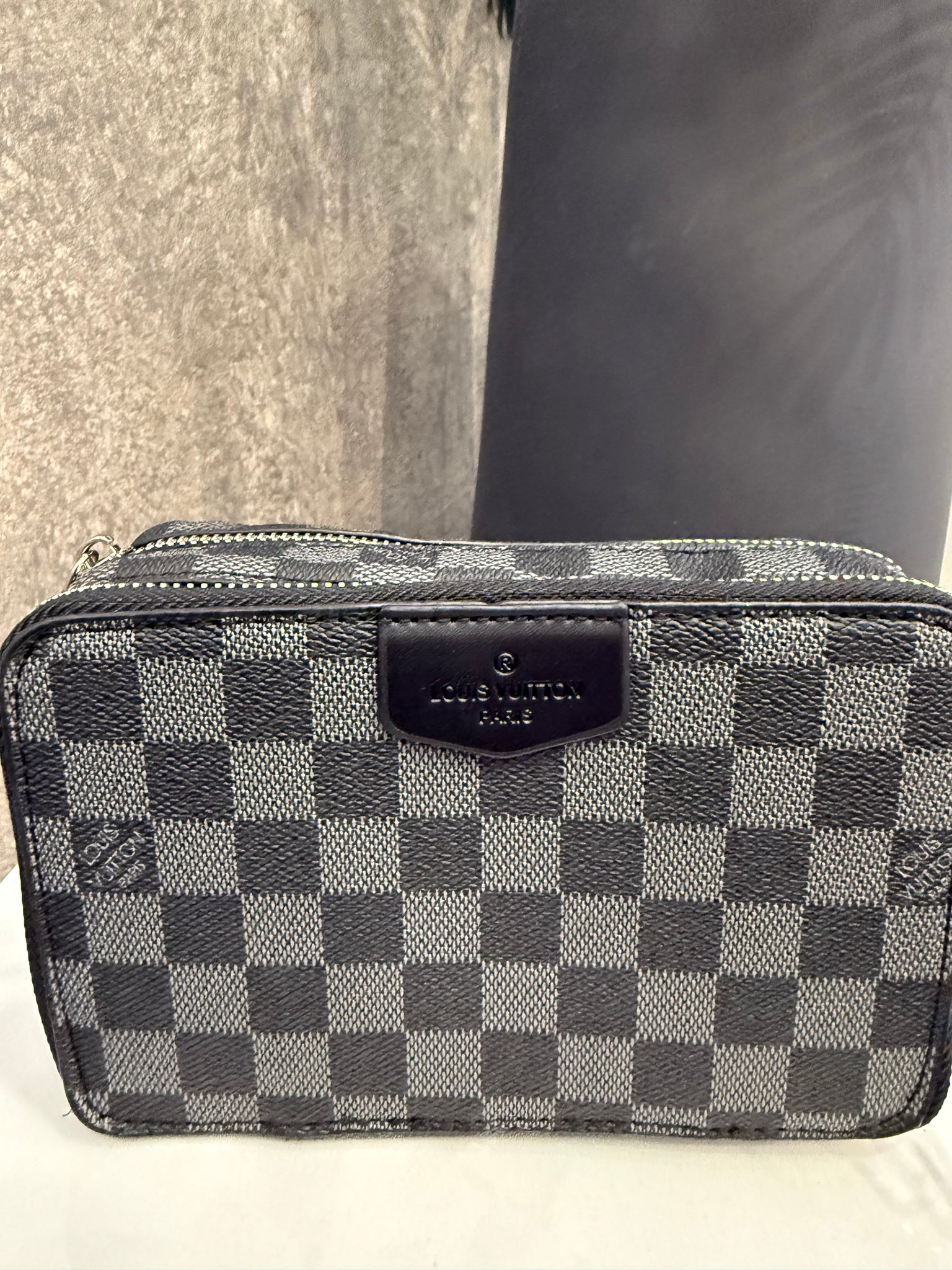 Lv Alpha Grey Damier Wearable Wallet