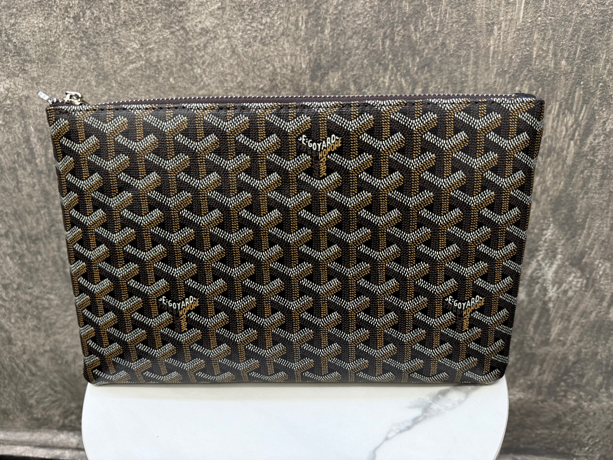 Goyard Toiletry Pouch Dark Brown
