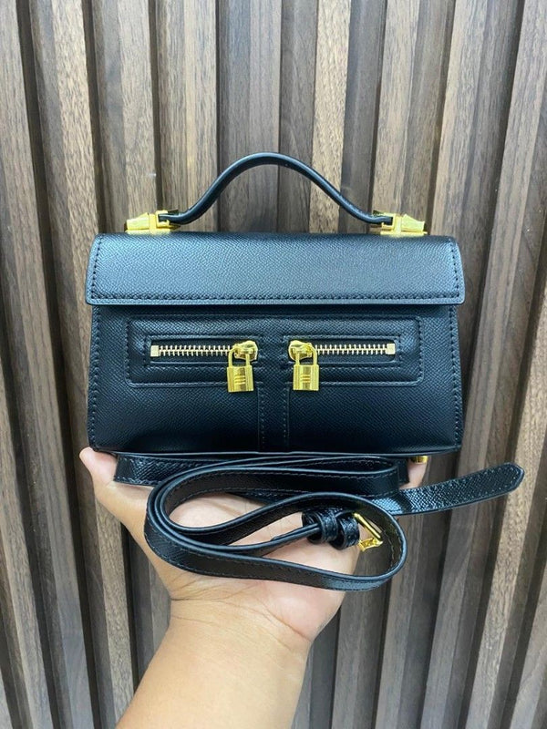 Hermes Mini Cross Body Bag Black