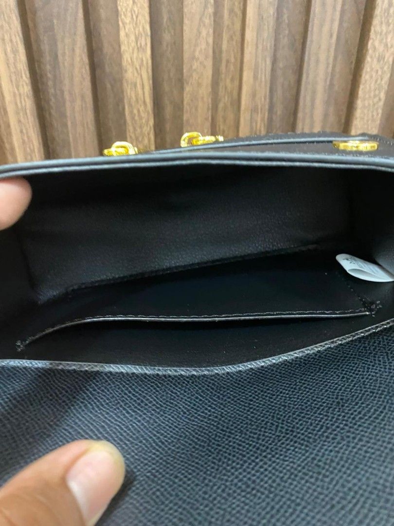 Hermes Mini Cross Body Bag Black