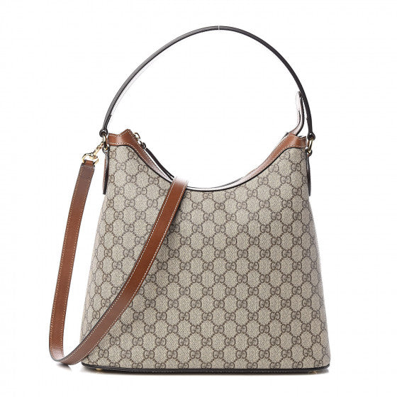 GG Supreme Monogram Linea A Hobo Brown