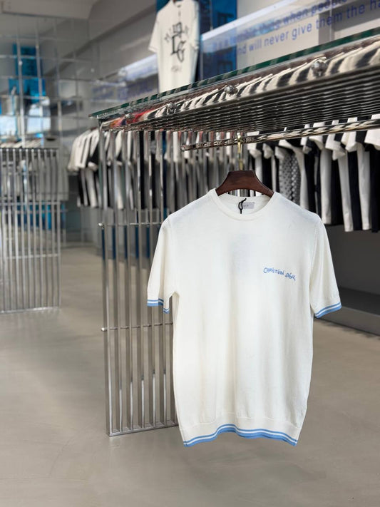 C.D White/Blue Knitwear