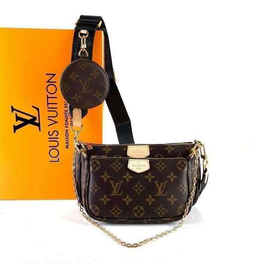 Lv Multi Pochette Black Strap