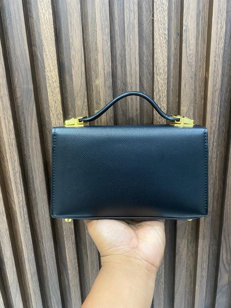 Hermes Mini Cross Body Bag Black