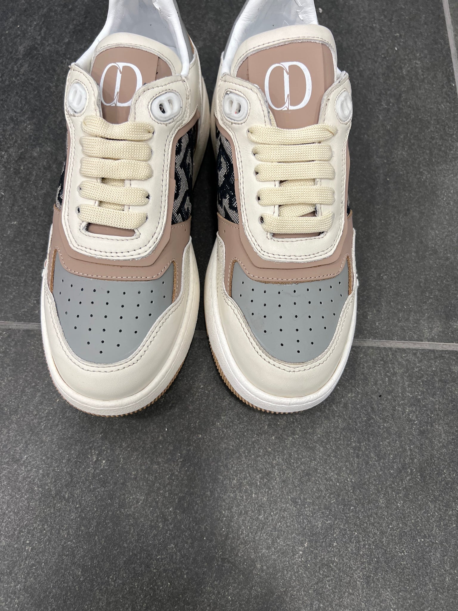 Dior Beige Leather Sneakers