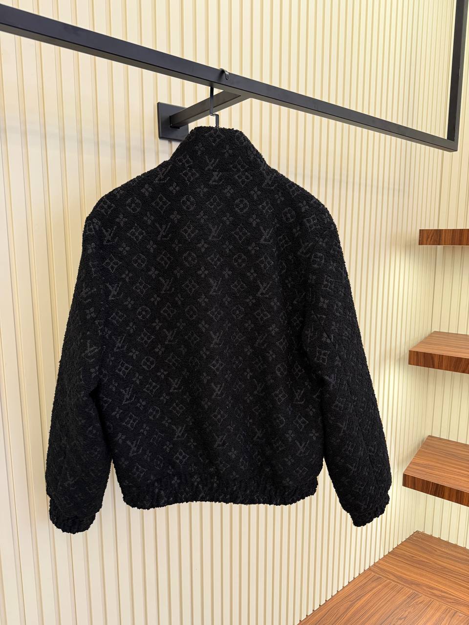 Lv Monogram Black Wool Jacket