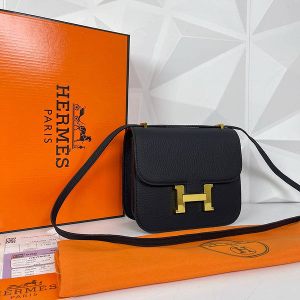 Hermes Constance Black/Gold Mini