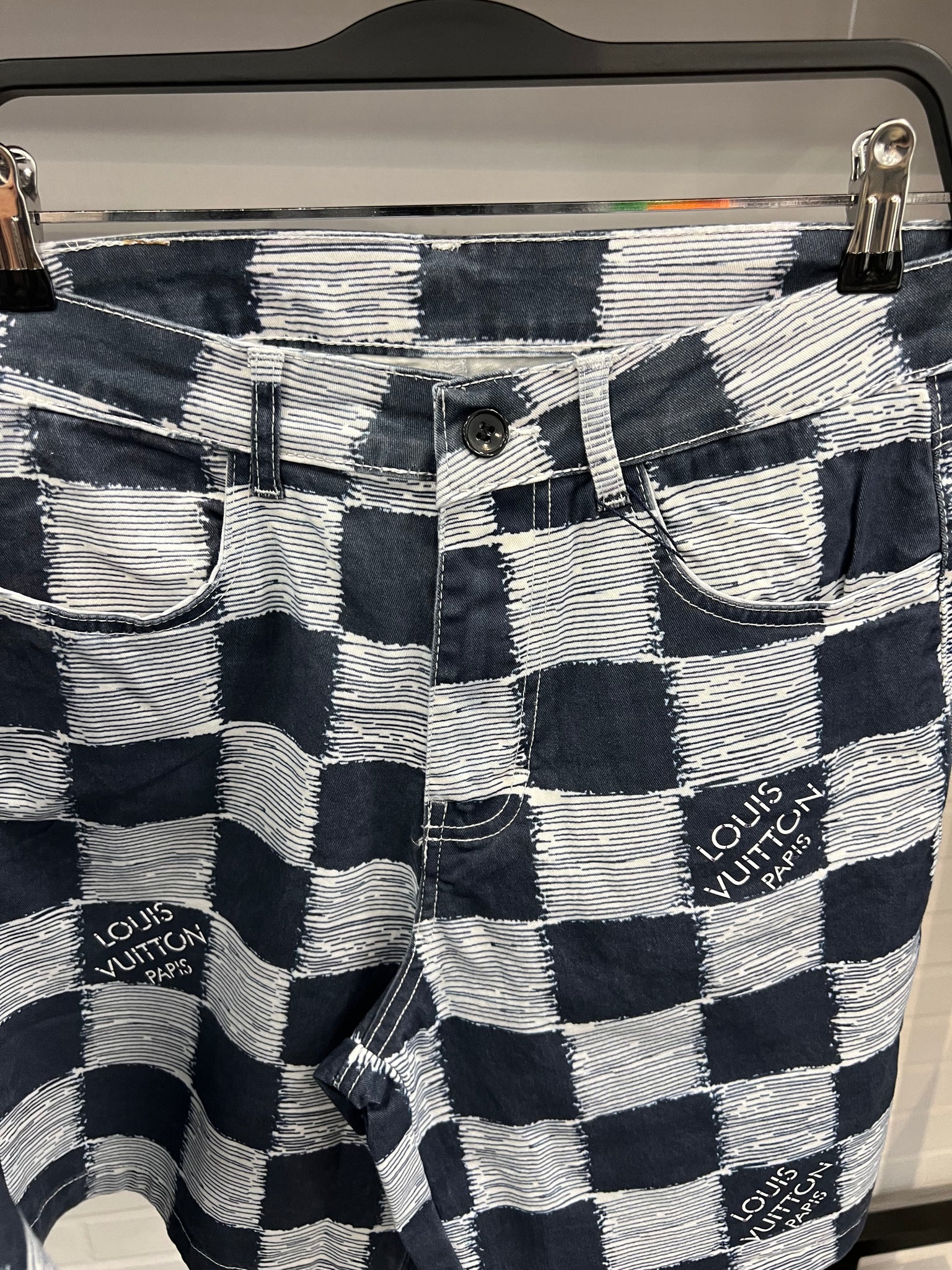 Lv Damier Denim Set