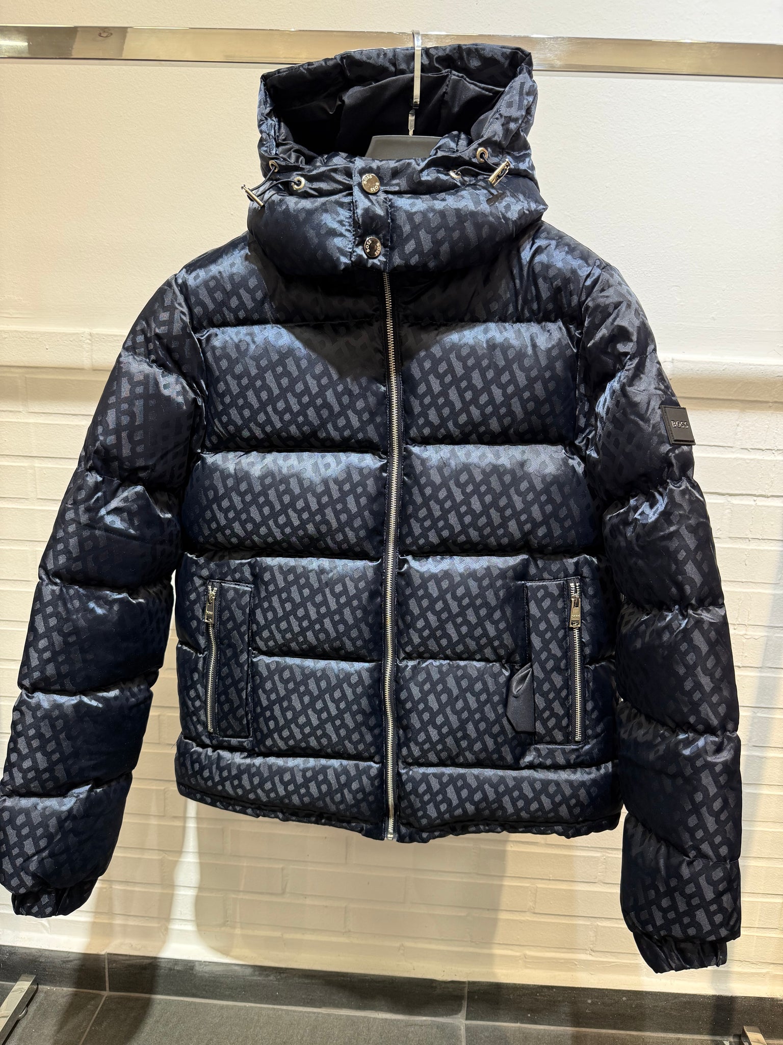 Hugo Boss Blue Logo Puffer