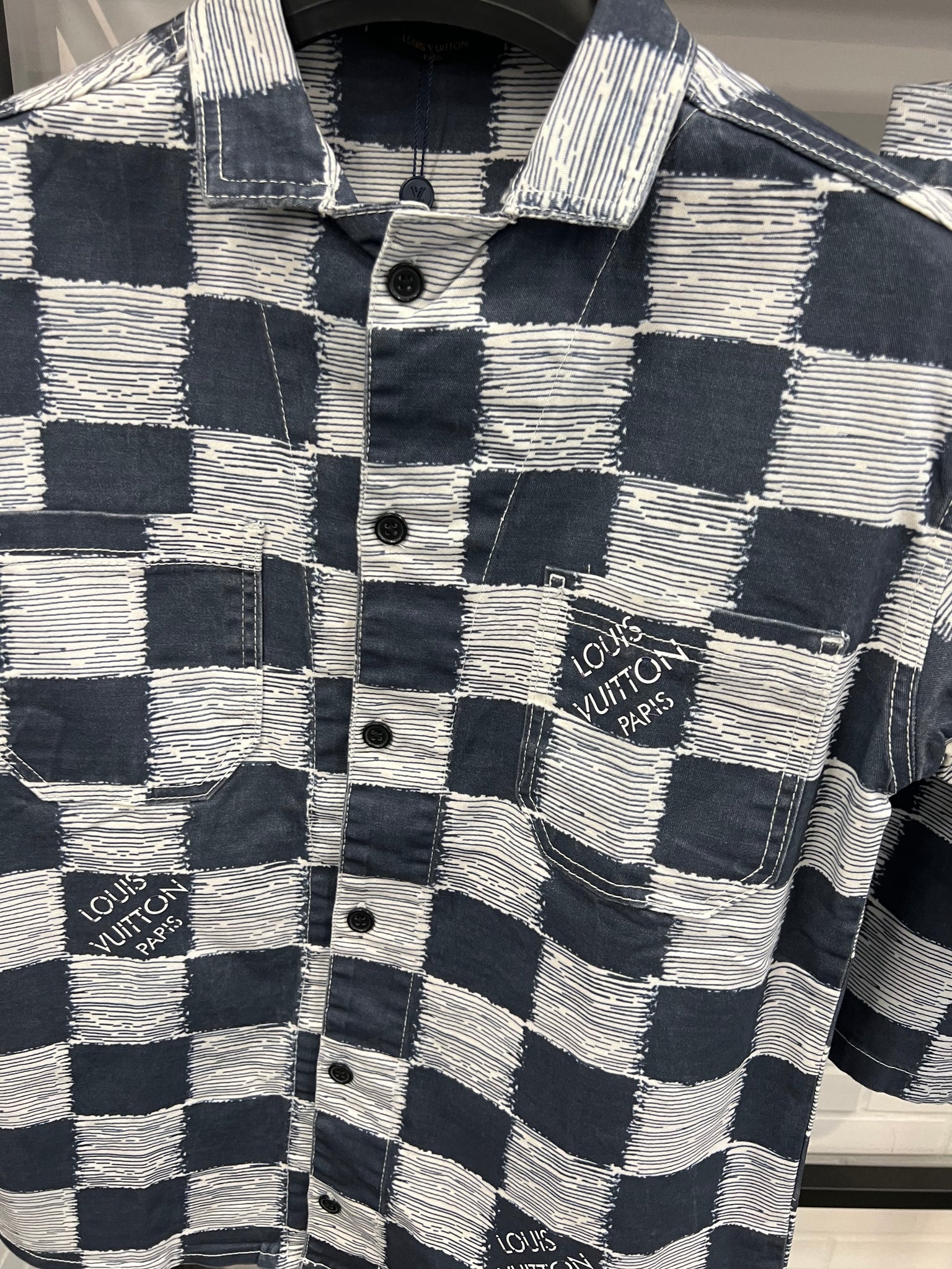 Lv Damier Denim Set