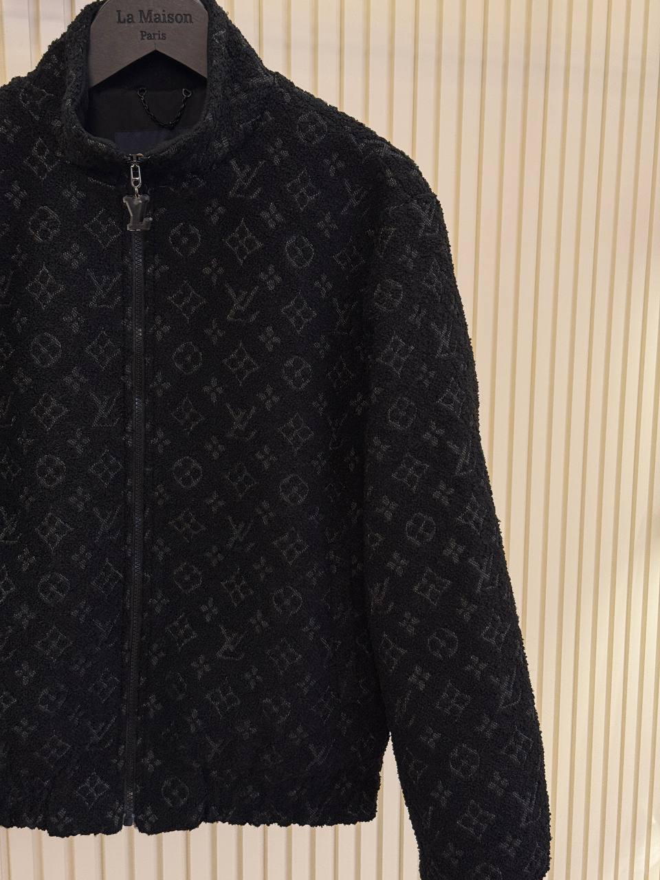 Lv Monogram Black Wool Jacket