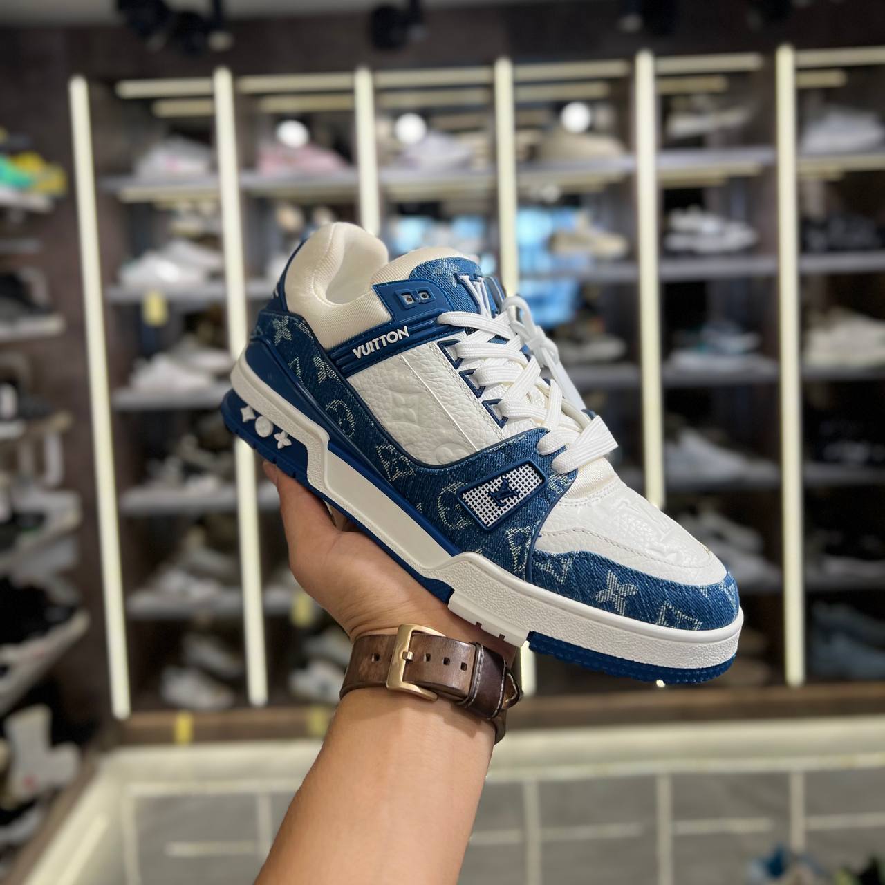 Trainer Sneakers White Denim