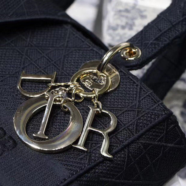 Dior Medium Lady Black D-Lite Handbag