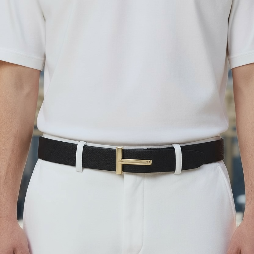 Tom Ford T Icon Black/Gold Belt