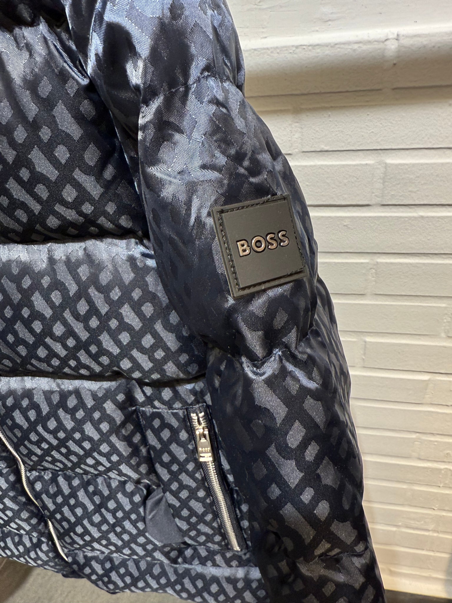Hugo Boss Blue Logo Puffer