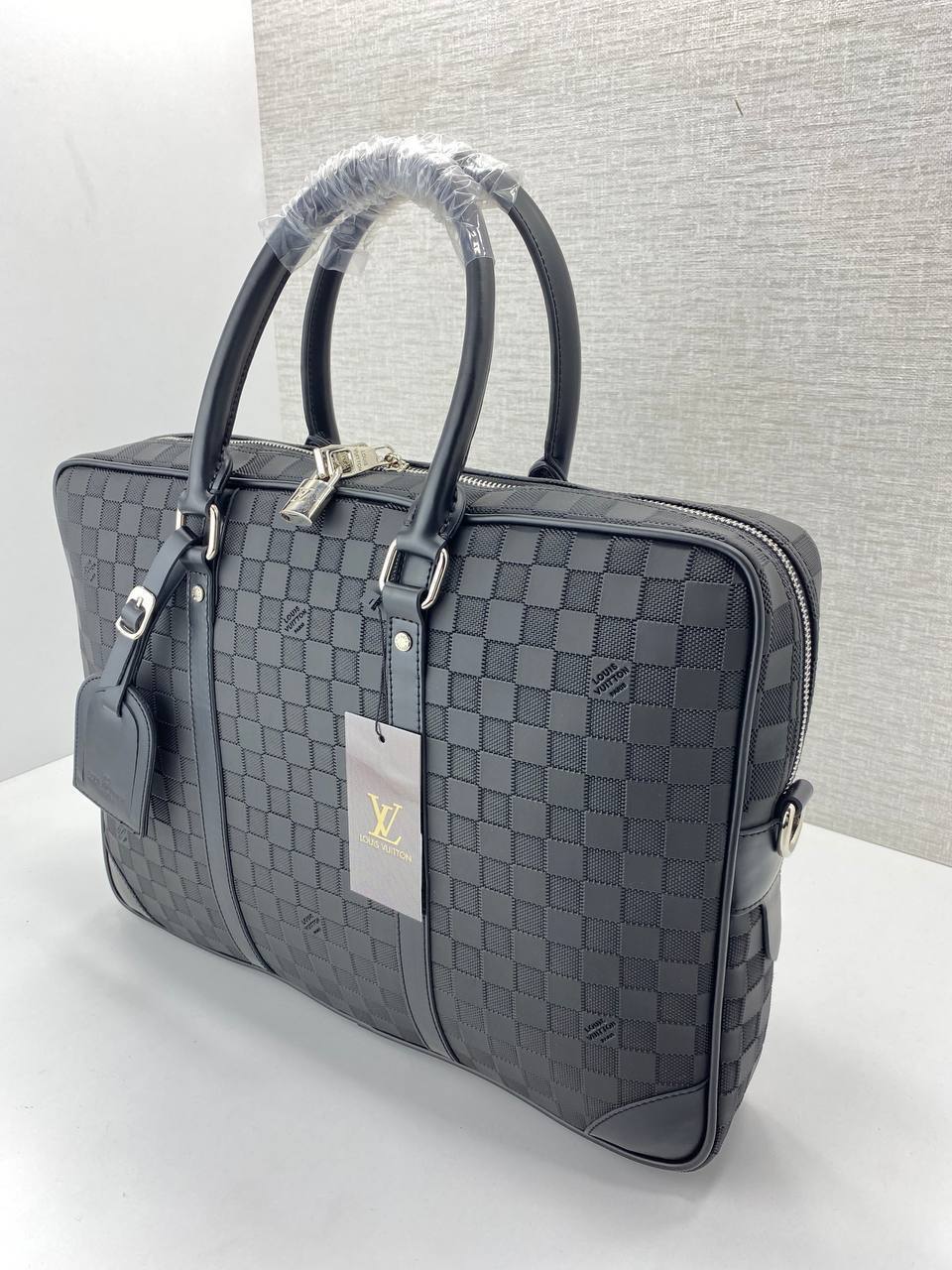 Lv Porte Documents Damier Black