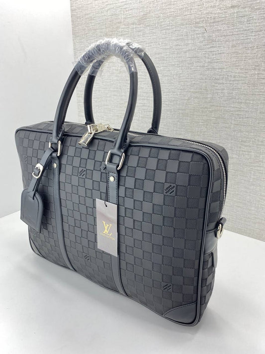 Lv Porte Documents Damier Black