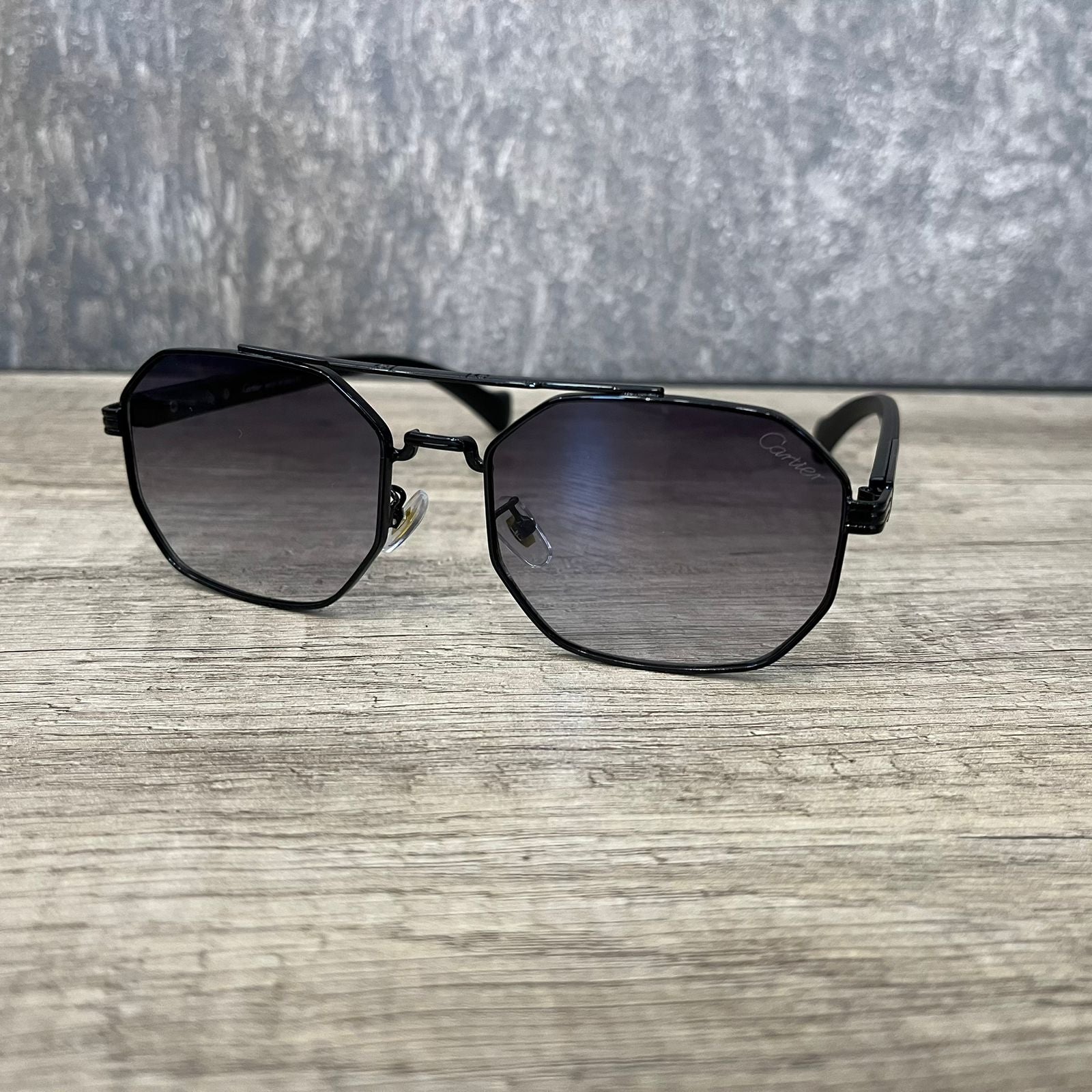 Cartier Octagon Black Sunglasses