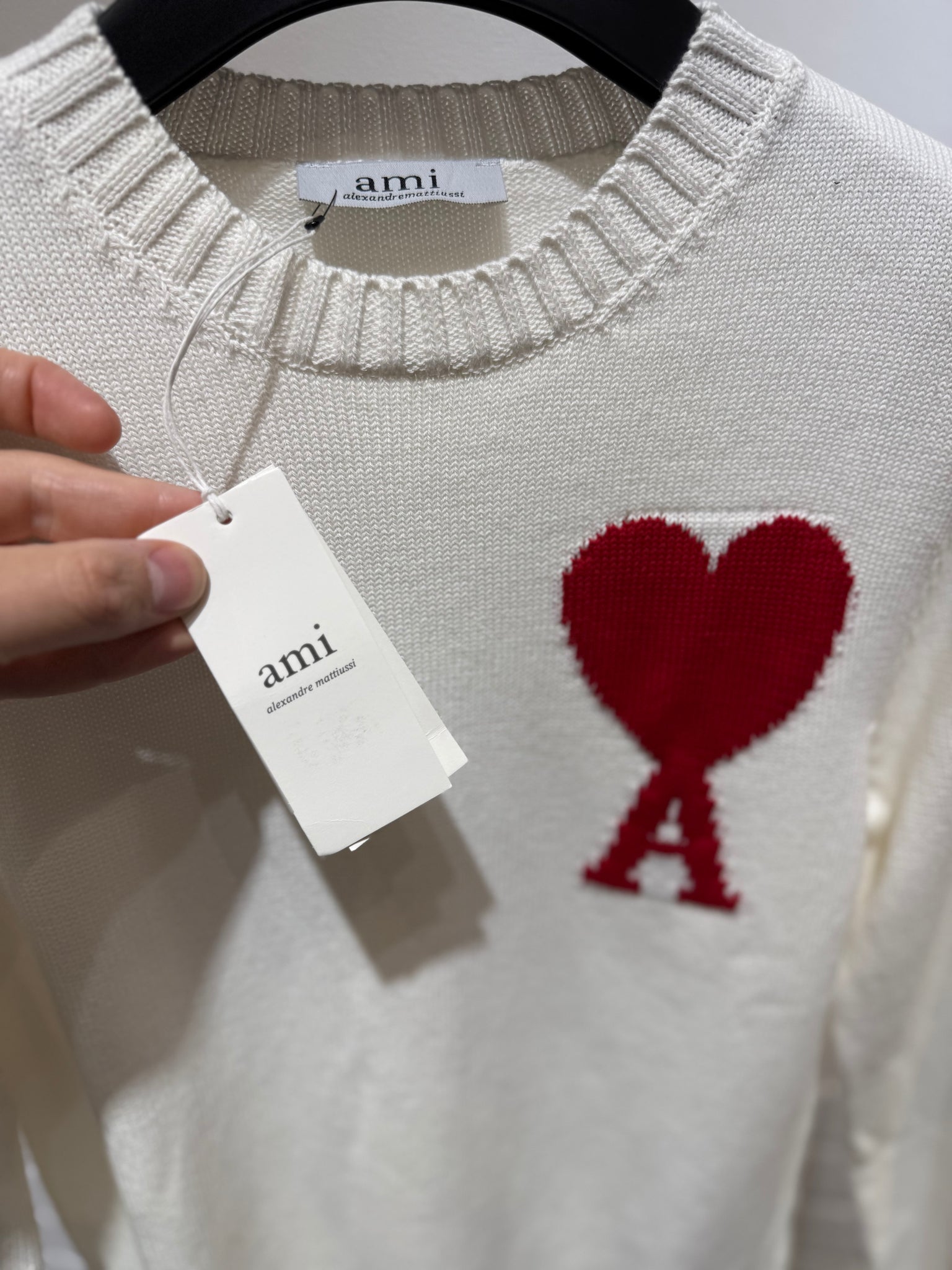 Ami White/Red Knitwear