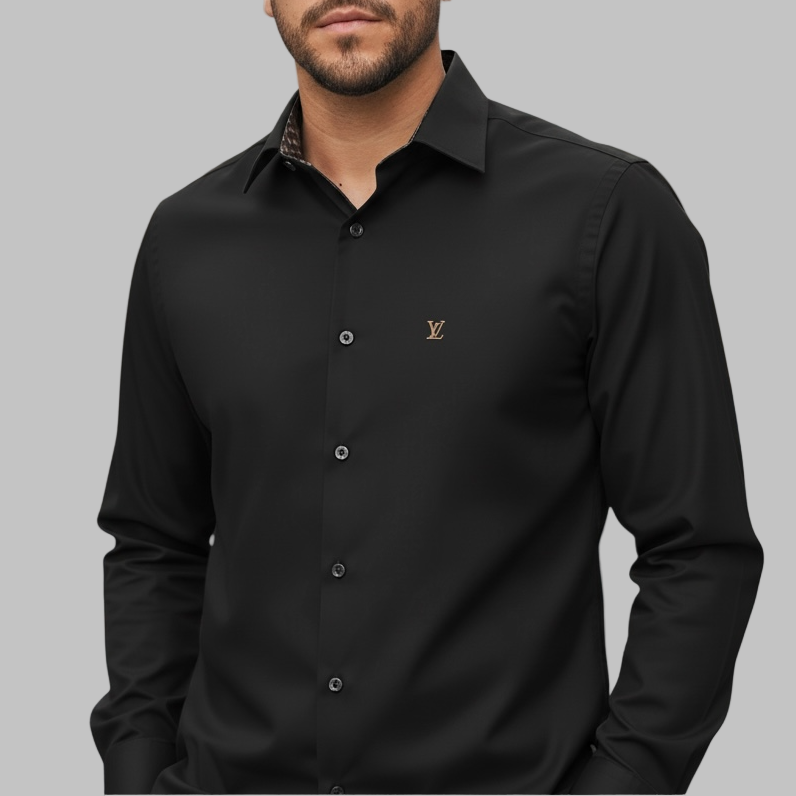 Lv Monogram Black Shirt