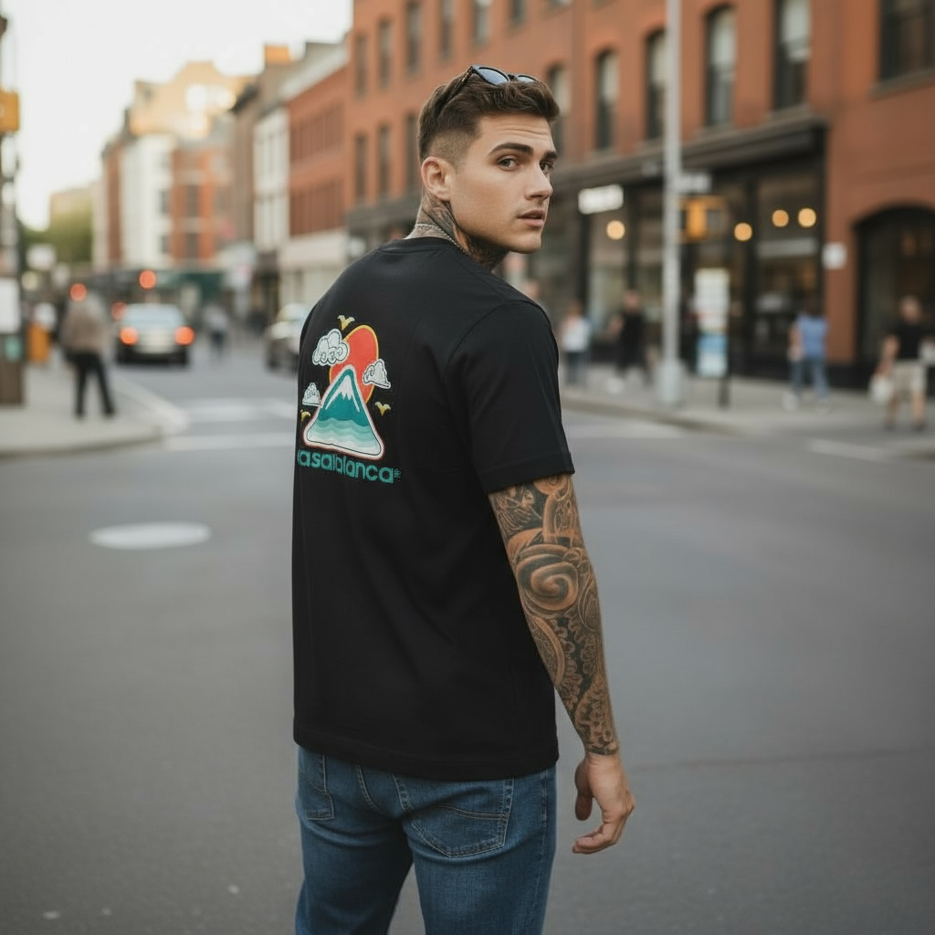 Casablanca Black  T-shirt SKU-1