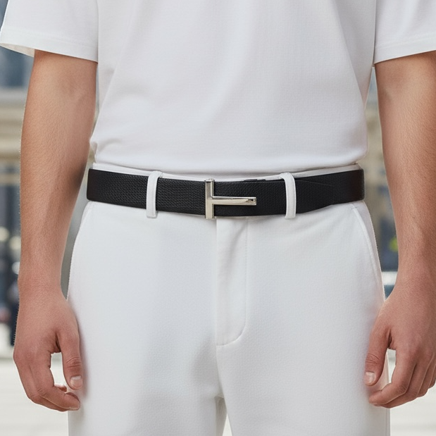 Tom Ford T Icon Black/Silver Belt