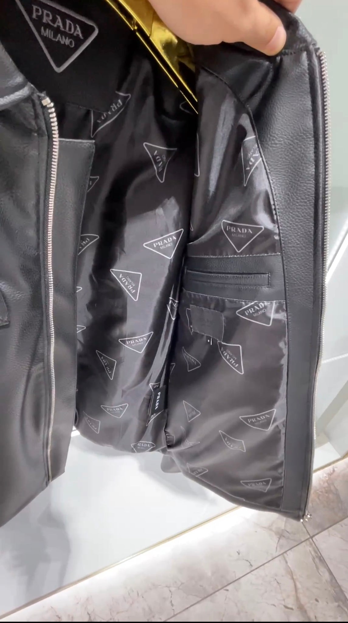 Prada Black Leather Jacket