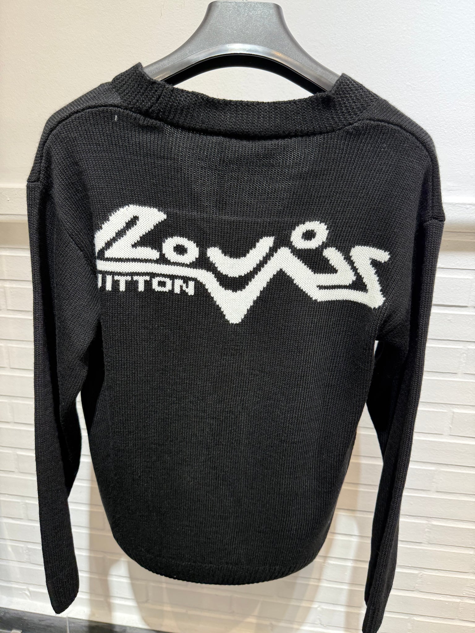 Lv Black Buttoned Knitwear