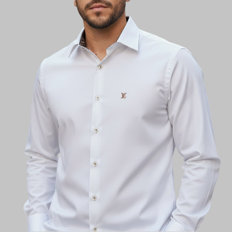 Lv Monogram Shirt White